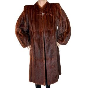 1940’s MINK RED R.J.& NEYMAR Exclusive Stylist LAC Runway 3/4th Length Natural